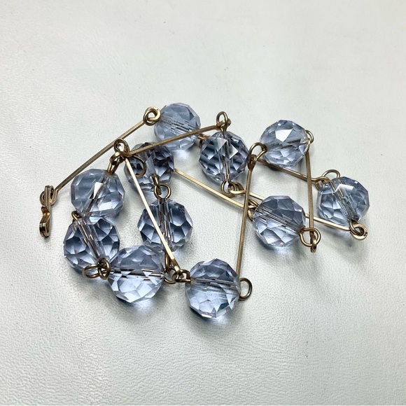 Art Deco Alexandrite Glass Bead Necklace Gold Filled Antique - Picture 2 of 7